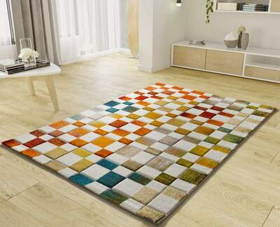 ALFOMBRA GEOMÉTRICA 40411 MULTICOLOR