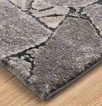 ALFOMBRA SHAGGY EFECTO MÁRMOL 9055 GRIS