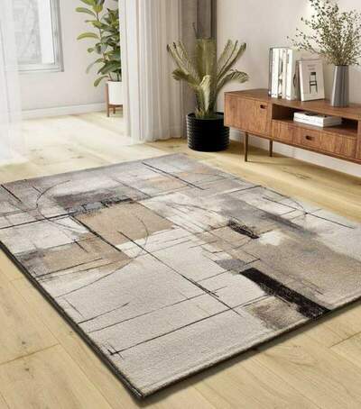 ALFOMBRA ABSTRACTA 12921 BEIGE