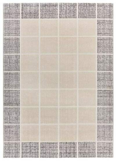 ALFOMBRA GEOMÉTRICA EN RELIEVE 12959 BLANCO