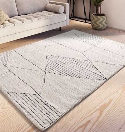 ALFOMBRA NÓRDICA 2312 BLANCO Y NEGRO