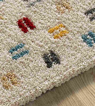 ALFOMBRA GEOMÉTRICA DE PELO LARGO 8819 MULTICOLOR