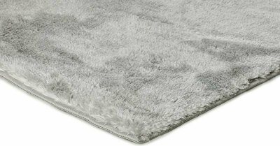 ALFOMBRA GRIS PLATA DE PELO LARGO ROMA (antideslizante)