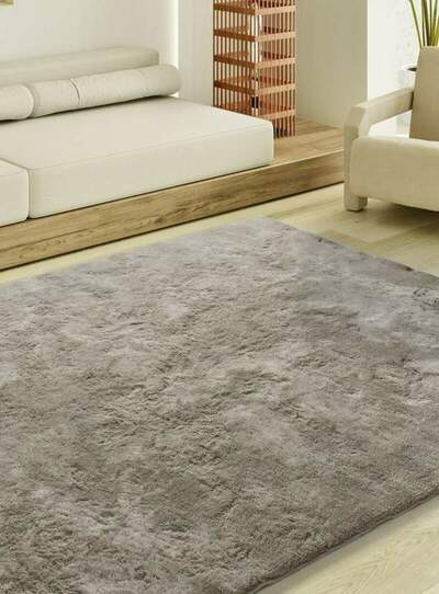 ALFOMBRA BEIGE DE PELO LARGO ROMA (antideslizante)
