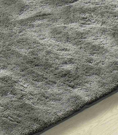 ALFOMBRA GRIS ANTRACITA DE PELO LARGO ROMA (antideslizante)