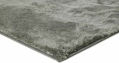 ALFOMBRA GRIS ANTRACITA DE PELO LARGO ROMA (antideslizante)