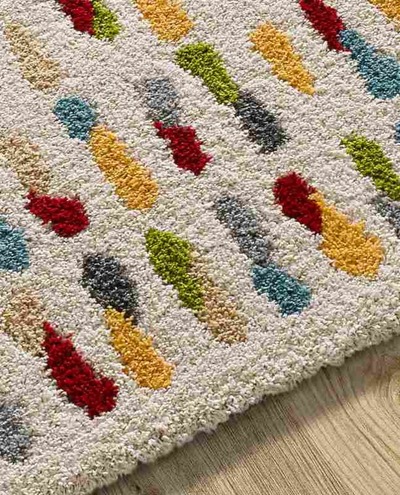 ALFOMBRA MODERNA DE PELO LARGO 8822 MULTICOLOR