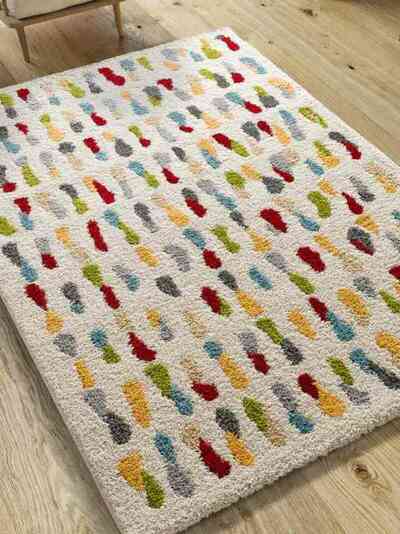 ALFOMBRA MODERNA DE PELO LARGO 8822 MULTICOLOR