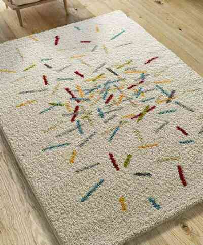ALFOMBRA MODERNA DE PELO LARGO 8825 MULTICOLOR