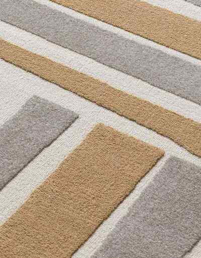 ALFOMBRA GEOMÉTRICA EN RELIEVE 12967 GRIS PLATA