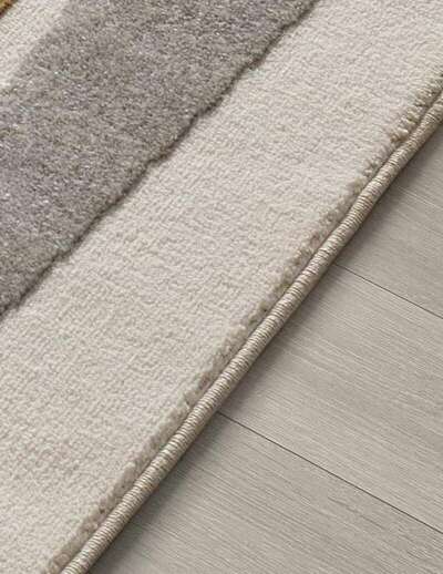ALFOMBRA GEOMÉTRICA EN RELIEVE 12967 GRIS PLATA