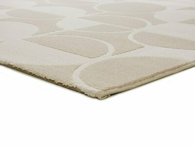ALFOMBRA GEOMÉTRICA EN RELIEVE 12844 BLANCO