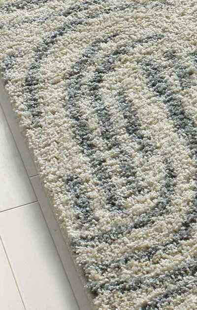 ALFOMBRA DE PELO LARGO 8807 GRIS PLATA