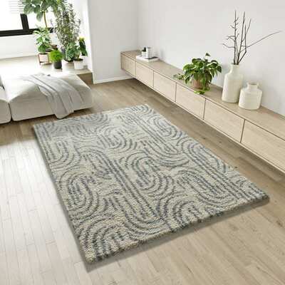 ALFOMBRA DE PELO LARGO 8807 GRIS PLATA