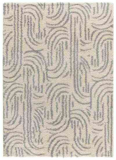 ALFOMBRA DE PELO LARGO 8807 GRIS PLATA