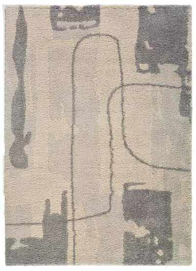 ALFOMBRA DE PELO LARGO 8812 GRIS PLATA