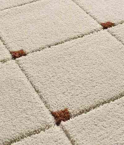 ALFOMBRA DE PELO LARGO EN RELIEVE 8830 BLANCO