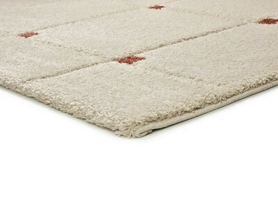 ALFOMBRA DE PELO LARGO EN RELIEVE 8830 BLANCO