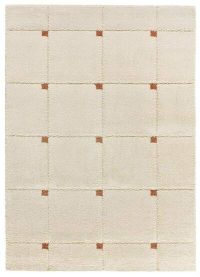 ALFOMBRA DE PELO LARGO EN RELIEVE 8830 BLANCO