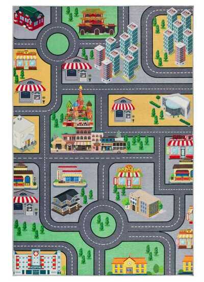 ALFOMBRA INFANTIL CARRETERAS 22005 MULTICOLOR