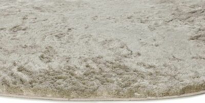 ALFOMBRA REDONDA DE PELO LARGO ROMA BEIGE