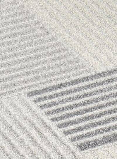ALFOMBRA GEOMÉTRICA CON RELIEVE 12943 GRIS