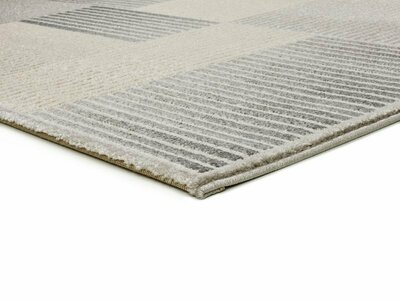 ALFOMBRA GEOMÉTRICA CON RELIEVE 12943 GRIS