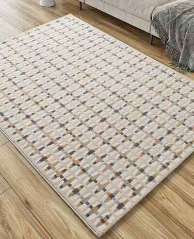 ALFOMBRA GEOMÉTRICA CON RELIEVE 12949 MULTICOLOR