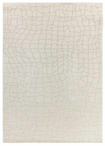 ALFOMBRA MODERNA CON RELIEVE 12941 GRIS PLATA