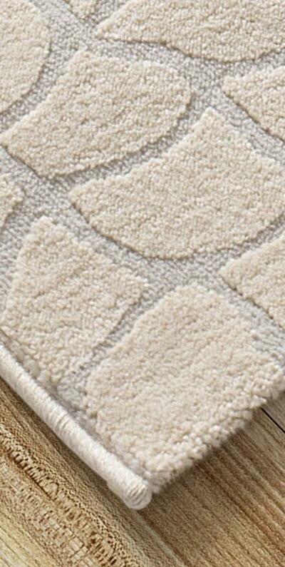 ALFOMBRA MODERNA CON RELIEVE 12941 GRIS PLATA