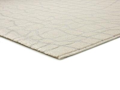 ALFOMBRA MODERNA CON RELIEVE 12941 GRIS PLATA