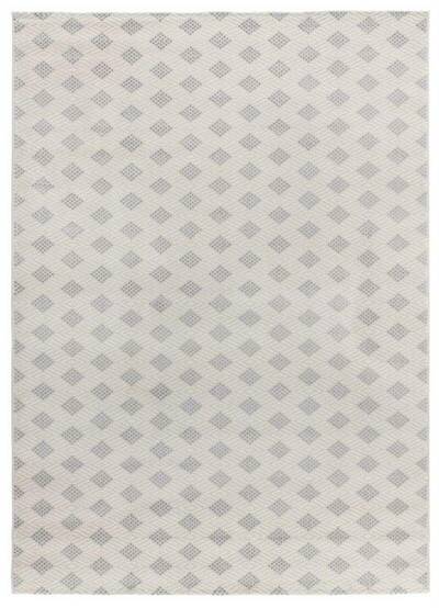 ALFOMBRA GEOMÉTRICA CON RELIEVE 12951 GRIS PLATA