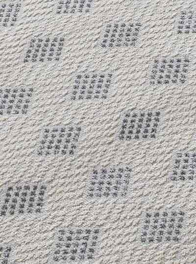 ALFOMBRA GEOMÉTRICA CON RELIEVE 12951 GRIS PLATA