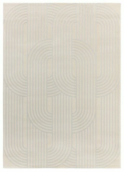 ALFOMBRA MODERNA CON RELIEVE 12963 GRIS PLATA