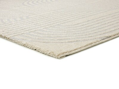 ALFOMBRA MODERNA CON RELIEVE 12963 GRIS PLATA