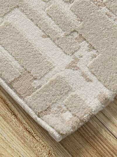  ALFOMBRA ABSTRACTA CON RELIEVE 12946 BEIGE