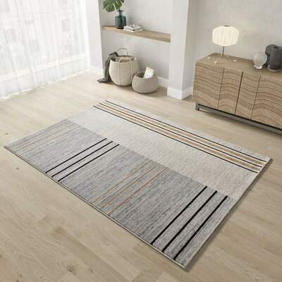 ALFOMBRA GEOMÉTRICA 12936 GRIS/BEIGE
