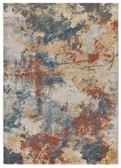 ALFOMBRA ABSTRACTA DE EXTERIOR 54569 MULTICOLOR