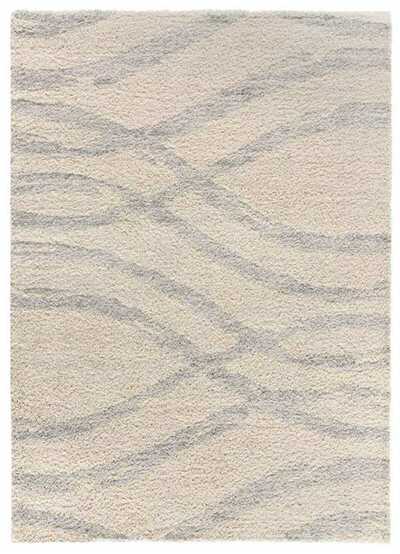 ALFOMBRA DE PELO LARGO 8817 GRIS PLATA