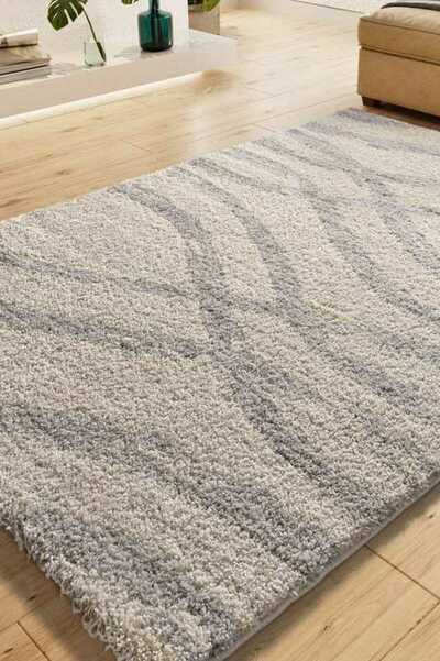 ALFOMBRA DE PELO LARGO 8817 GRIS PLATA