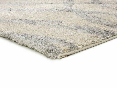 ALFOMBRA DE PELO LARGO 8817 GRIS PLATA
