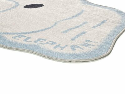 ALFOMBRA INFANTIL ELEFANTE 22036 BLANCO