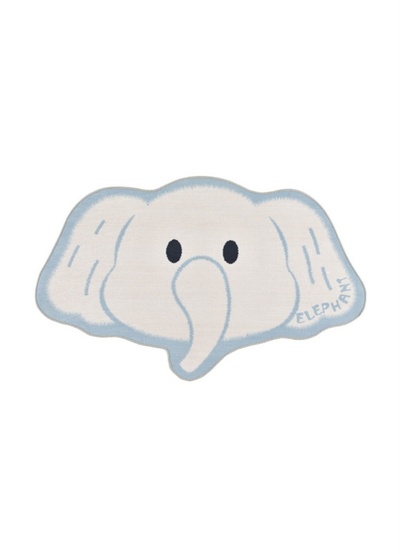 ALFOMBRA INFANTIL ELEFANTE 22036 BLANCO