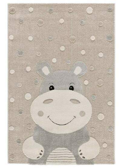 ALFOMBRA INFANTIL HIPOPÓTAMO 2345 BEIGE