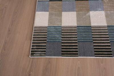 ALFOMBRA GEOMÉTRICA 50 AZUL