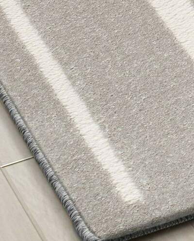 ALFOMBRA GEOMÉTRICA CON RELIEVE 12940 GRIS