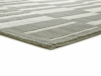 ALFOMBRA GEOMÉTRICA CON RELIEVE 12940 GRIS