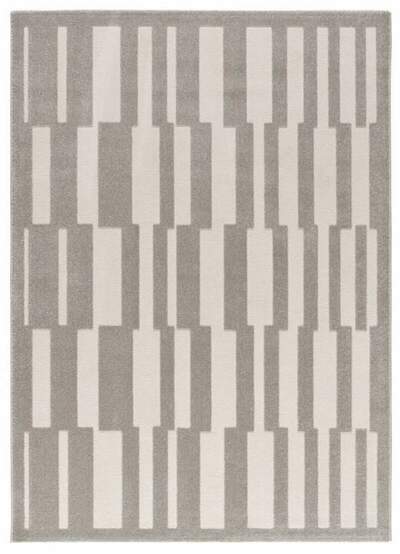 ALFOMBRA GEOMÉTRICA CON RELIEVE 12940 GRIS