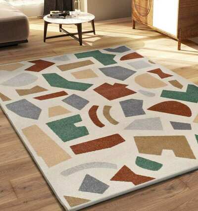 ALFOMBRA GEOMÉTRICA 12926 MULTICOLOR