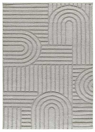 ALFOMBRA NÓRDICA EN RELIEVE 54406 GRIS PLATA